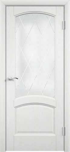  - Двери Холл Криста Лайт шпон со стеклом фото 3