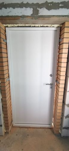 Белая входная дверь Z-1 White 1900мм металл-металл фото 3