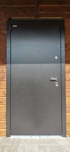 Входная термодверь Snegir PRO Букле коричневый - Бетон известковый S60-L2 с двойным листом металла фото 8